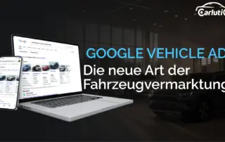 Google Vehicle Ads dargestellt auf einem Laptop und Smartphone